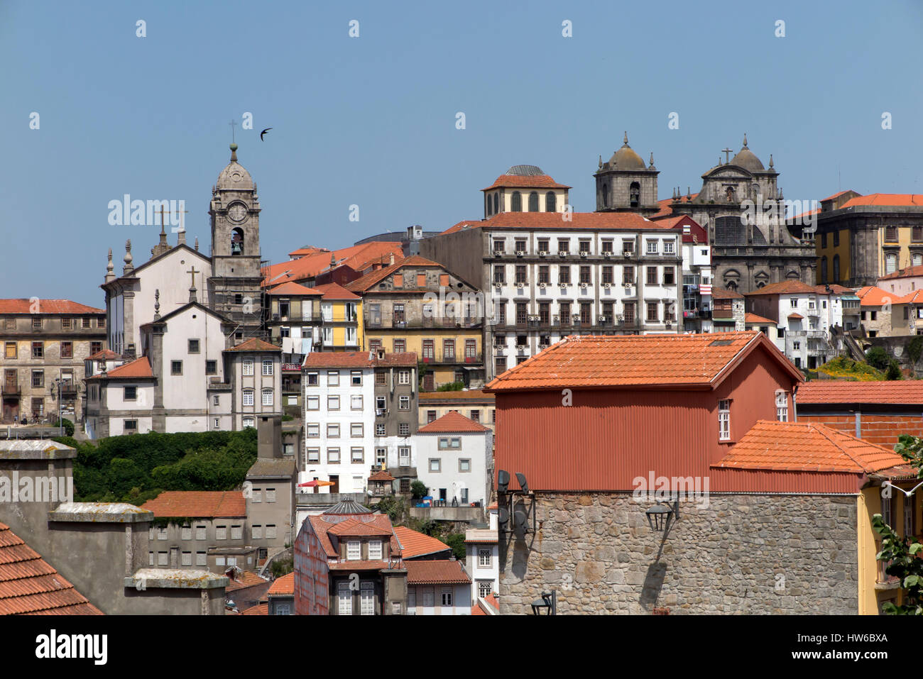 Vue panoramique de la vieille ville de Porto Portugal Banque D'Images