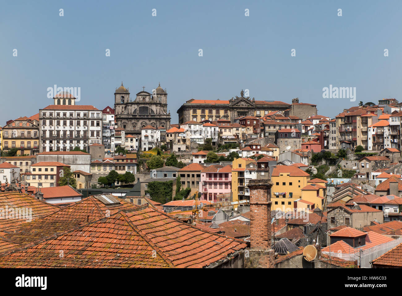 Vue panoramique de la vieille ville de Porto Portugal Banque D'Images