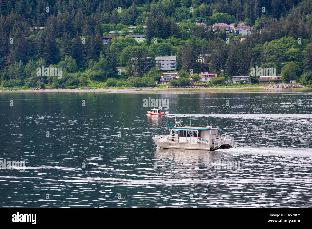 Traversée en ferry de Sitka canal dans Juneau Banque D'Images