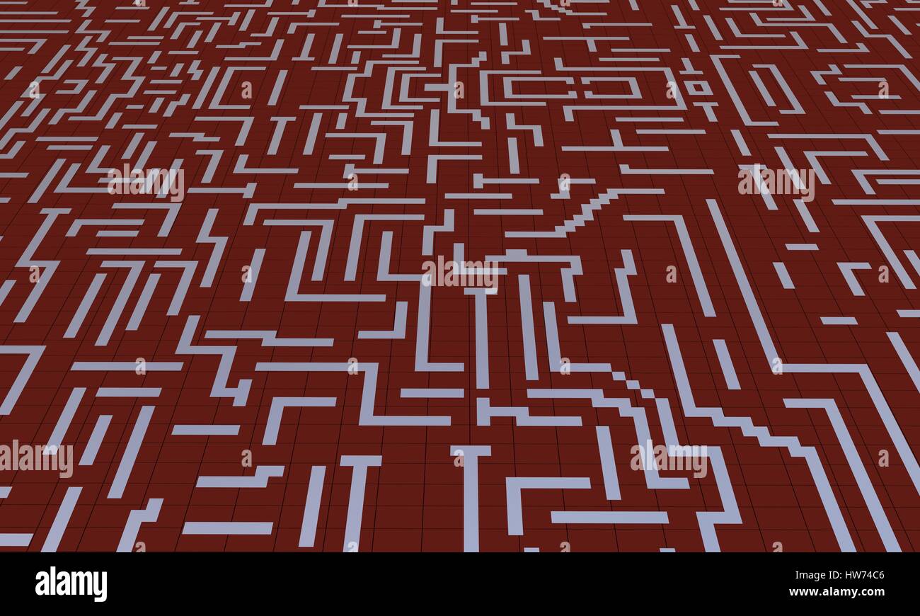 Arrière-plan de schéma du circuit, travail rendu 3D Banque D'Images