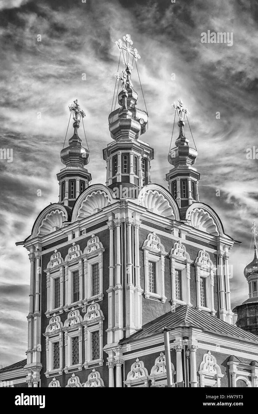 L'intérieur de l'église orthodoxe couvent Novodievitchi, établissement emblématique et une visite à Moscou, Russie. Site du patrimoine mondial de l'UNESCO Banque D'Images