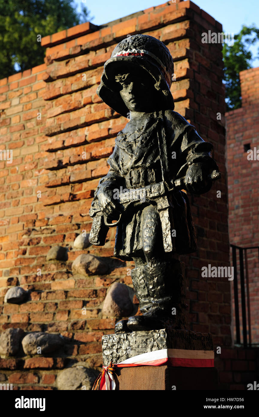 Varsovie, Masovian Voivodeship, Monument du petit insurgé, rue Podwale, Designer Jerzy Jarnuszkiewicz, enfant-héros, Banque D'Images