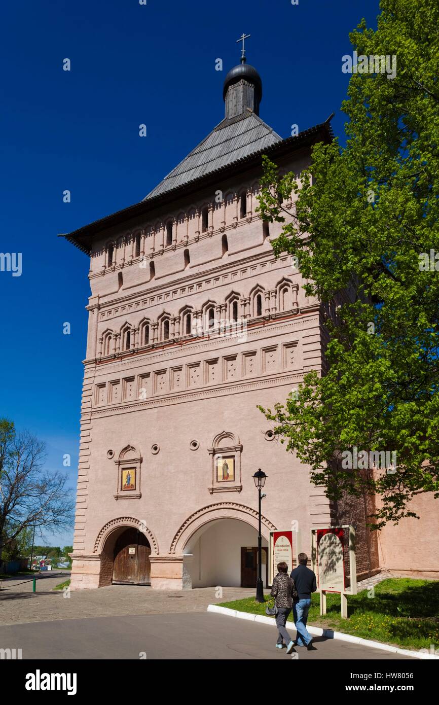 La Russie, Vladimir Oblast, anneau d'or, Suzdal, Monastère de Saint Sauveur Euthymius, Annonciation Gate Banque D'Images