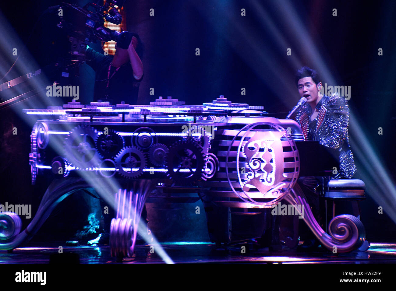 Londres, Royaume-Uni, le 17 mars, 2017. Concert sold out Jay Chou à la Wembley Arena. Première nuit de l'Invincible World Tour à Londres. Crédit : Calvin Tan/Alamy Live News Banque D'Images