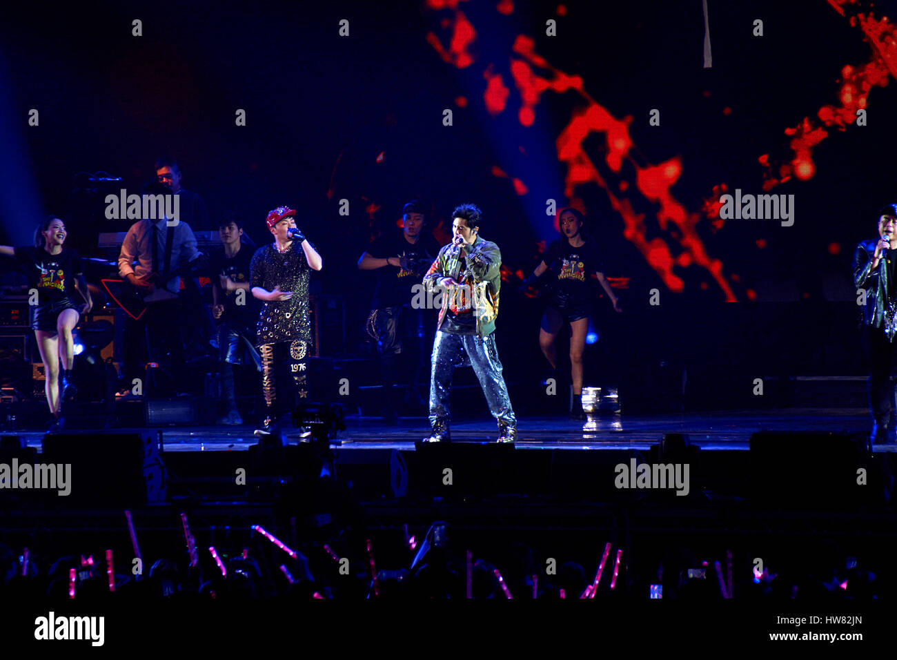 Londres, Royaume-Uni, le 17 mars, 2017. Concert sold out Jay Chou à la Wembley Arena. Première nuit de l'Invincible World Tour à Londres. Crédit : Calvin Tan/Alamy Live News Banque D'Images