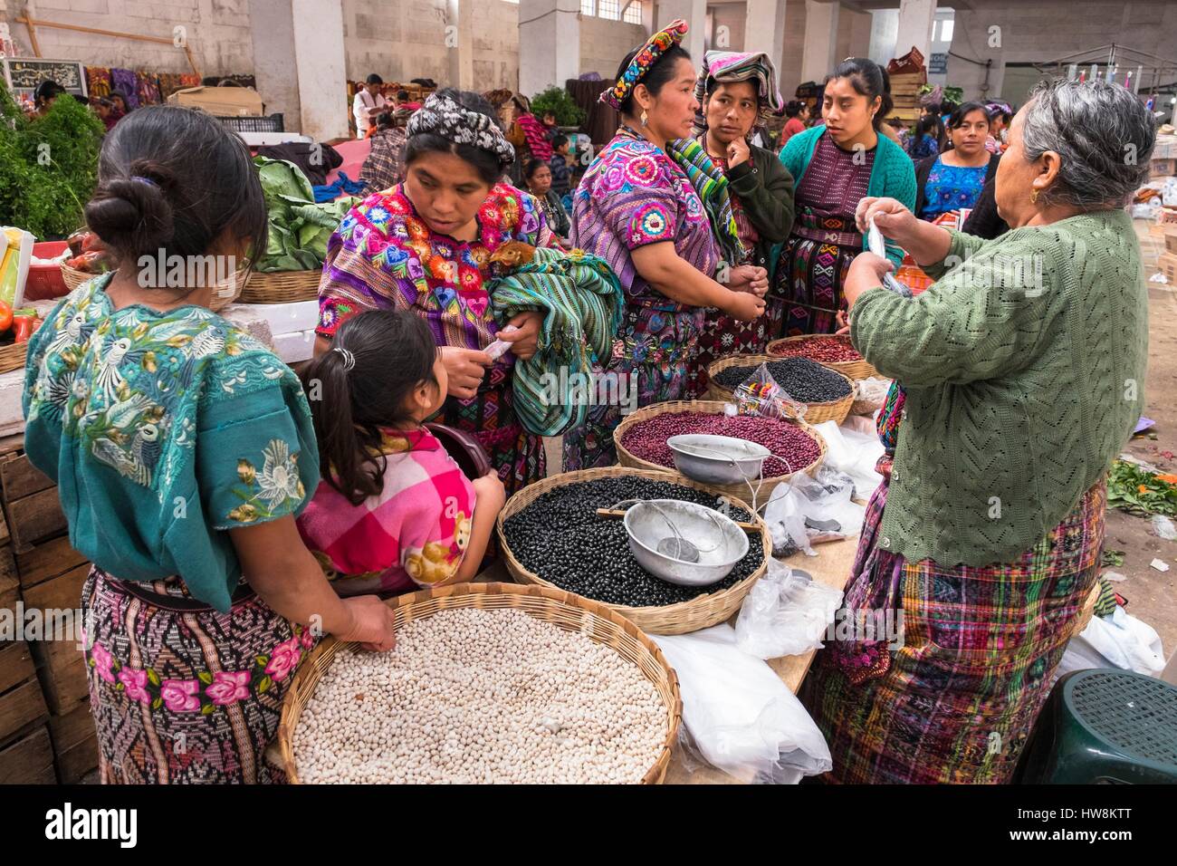 Guatemala, département de Quetzaltenango, environs de Quetzaltenango (Xela) ou le marché, Zunil, Banque D'Images