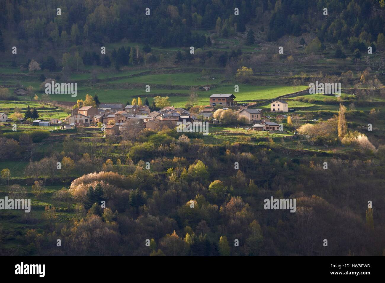 France, Pyrénées Orientales, Prats Balaguer, Hamlet Banque D'Images