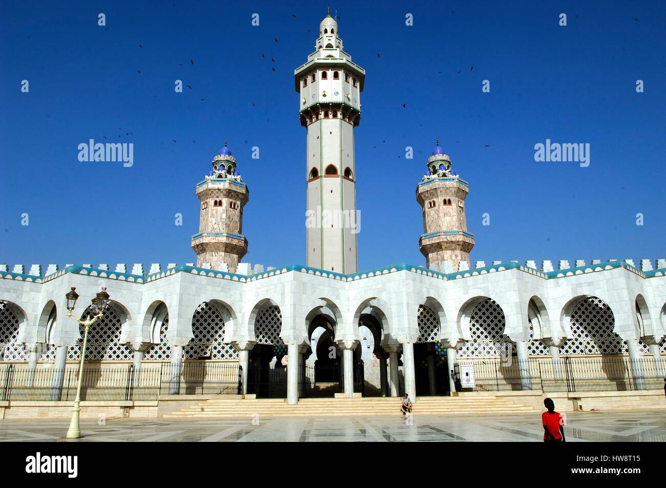 Région de Diourbel, Sénégal, Touba, mosquée Mouride (la plus grande mosquée de l'Afrique de l'ouest, célèbre pour le Magal, un grand pèlerinage annuel Mouride collecte les Musulmans) Banque D'Images