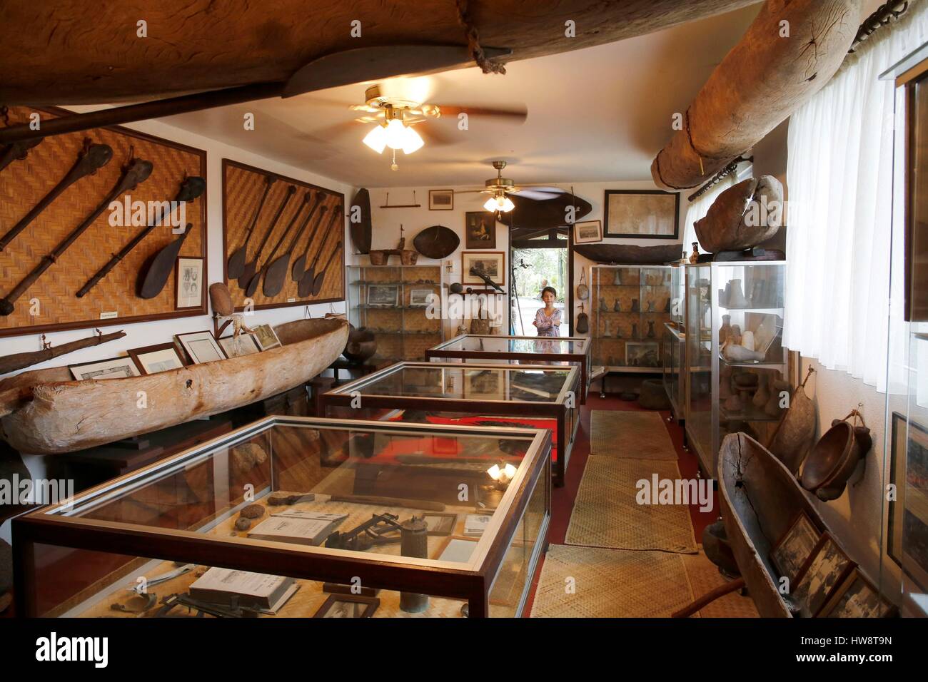 La France, la Polynésie française, l'archipel des îles du Vent, île de Tahiti, Daniel Palacz collection privée d'art marquisien principalement et polynésien Banque D'Images