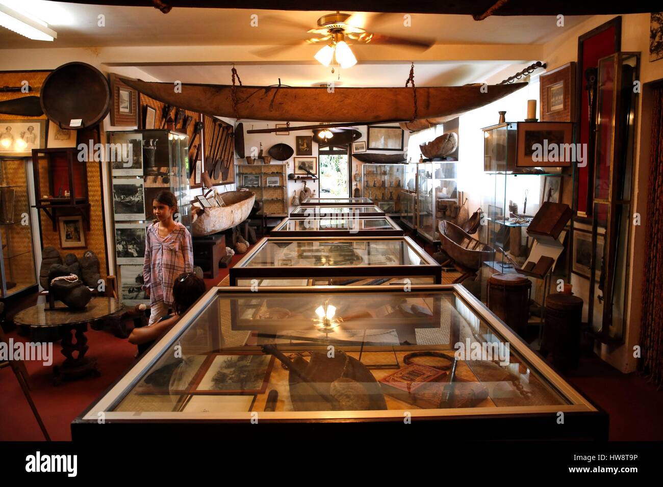 La France, la Polynésie française, l'archipel des îles du Vent, île de Tahiti, Daniel Palacz collection privée d'art marquisien principalement et polynésien Banque D'Images