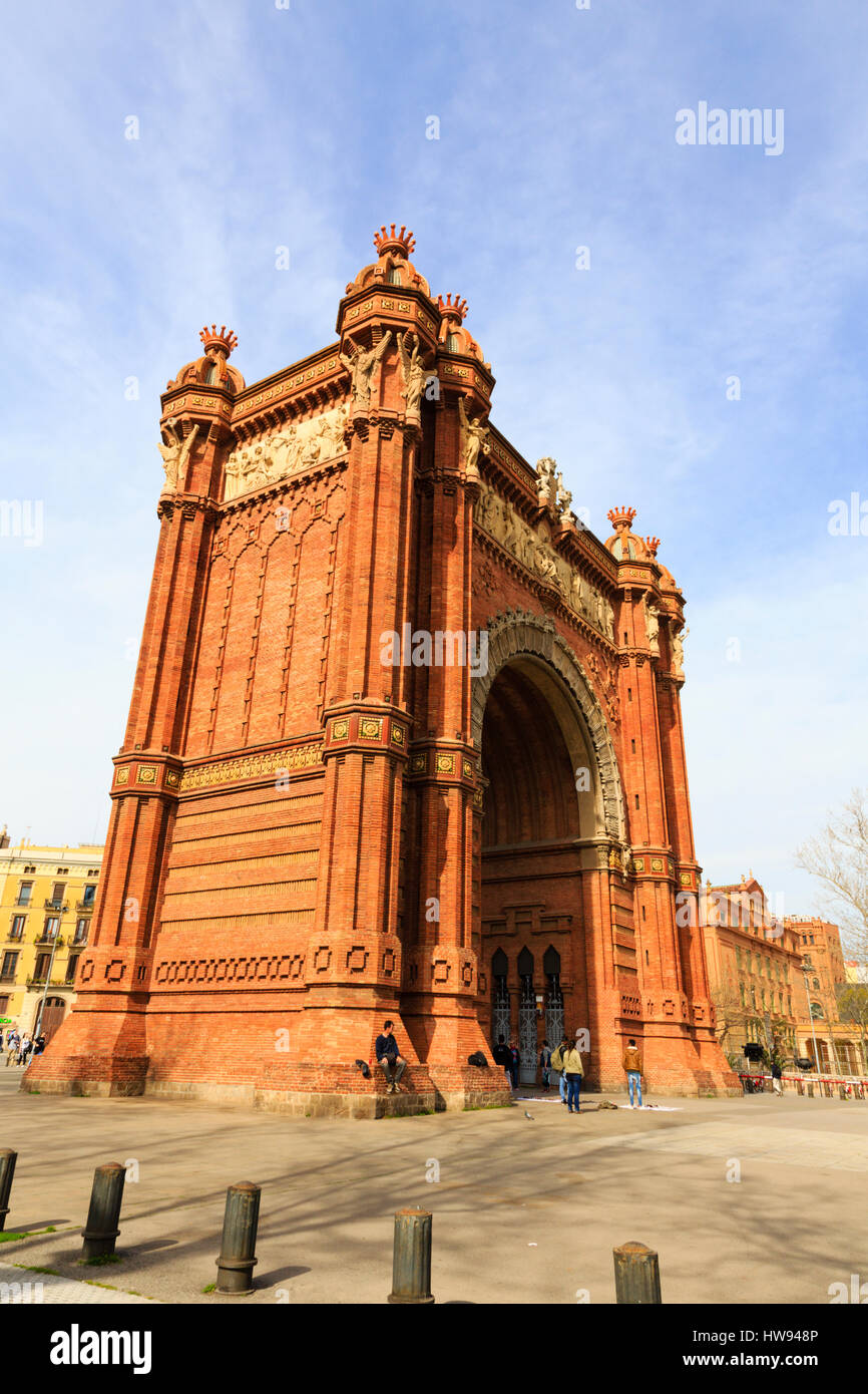 Arc de Triomf, Barcelone, Catalogne, Espagne Banque D'Images