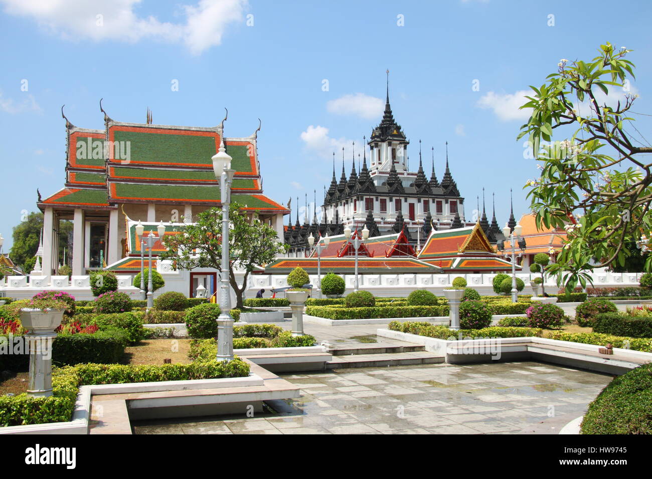 Wat Loha Prasat, Bangkok, Thaïlande Banque D'Images