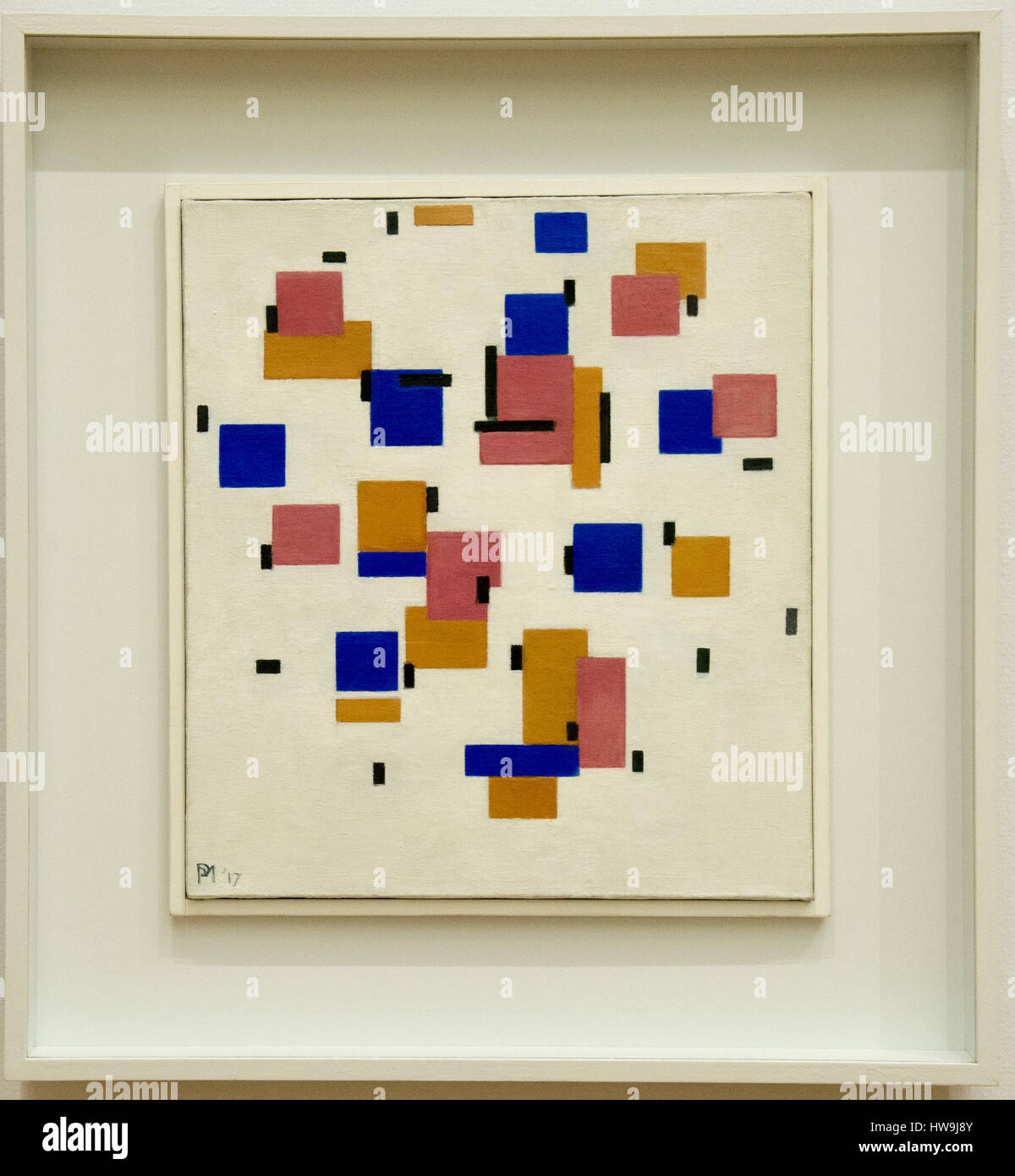 Composition en couleur 'B' par Piet Mondriaan Banque D'Images