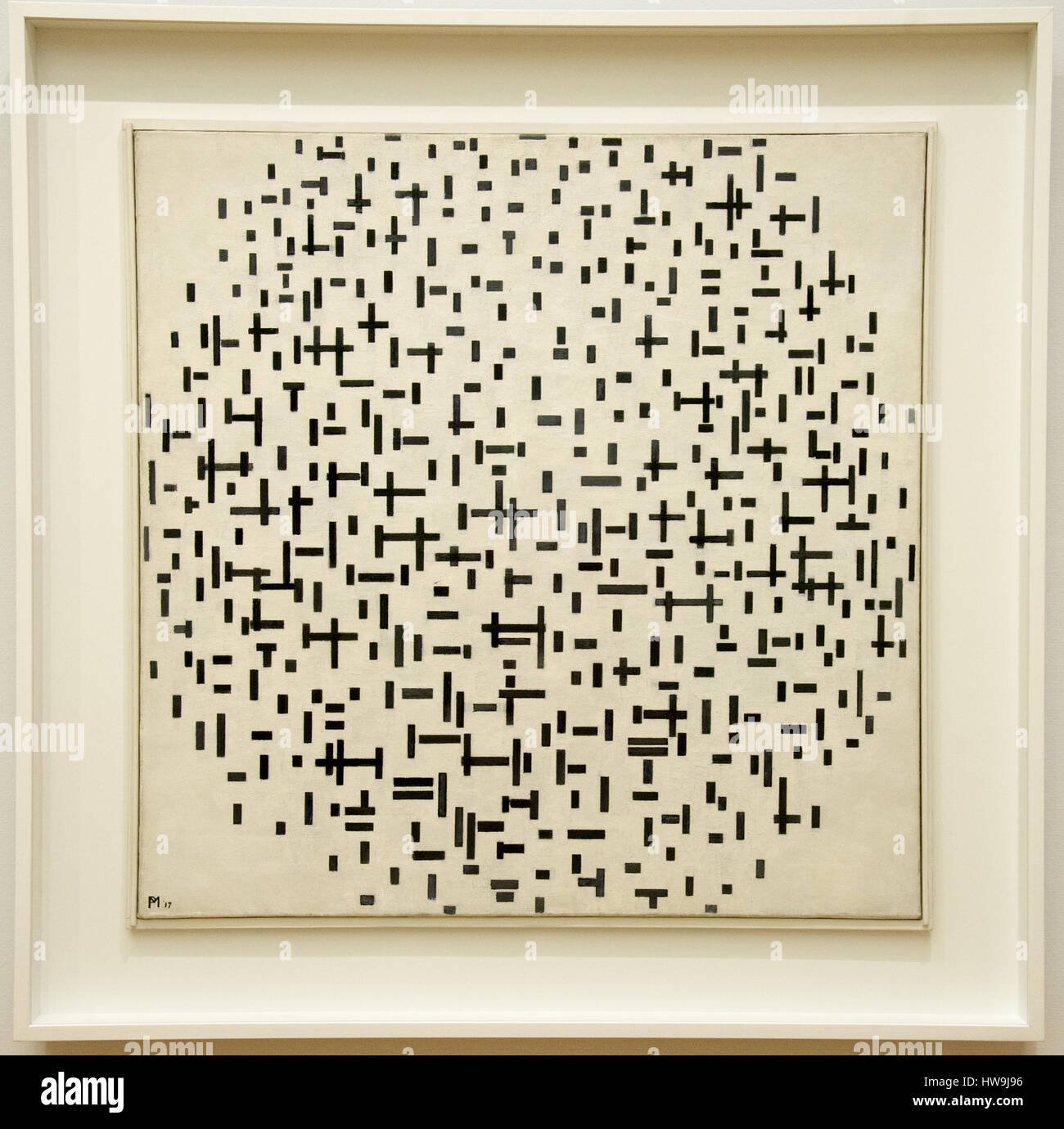 "Composition en ligne' par Piet Mondriaan Banque D'Images