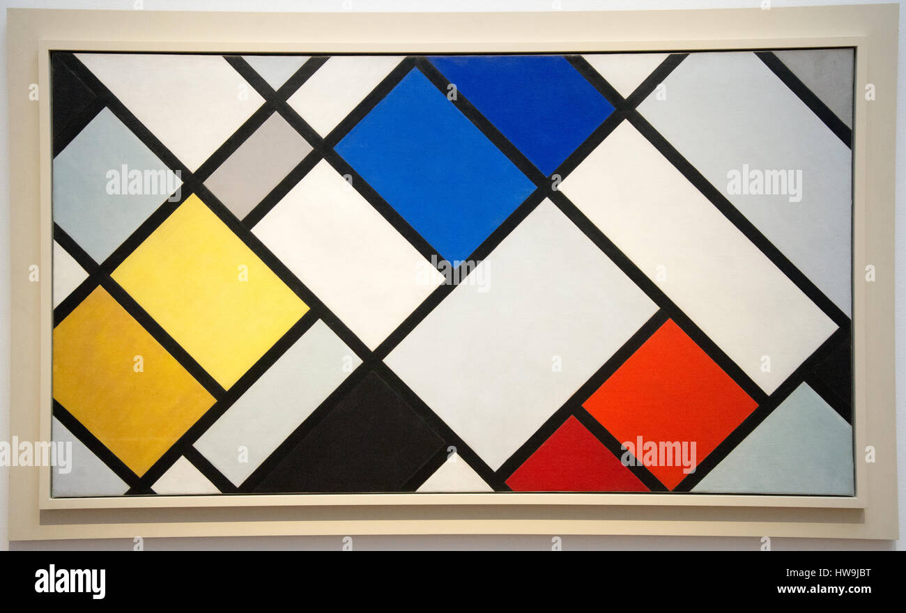 Peinture 'contra-composition XVlll' par Theo van Doesburg Banque D'Images