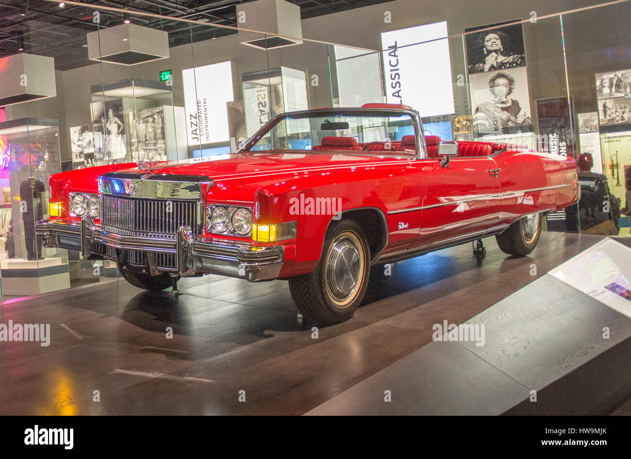 1973 Cadillac Eldorado convertable administré par Chuck Berry, exposée en permanence au Smithsonian's National Museum of African American History et cul Banque D'Images