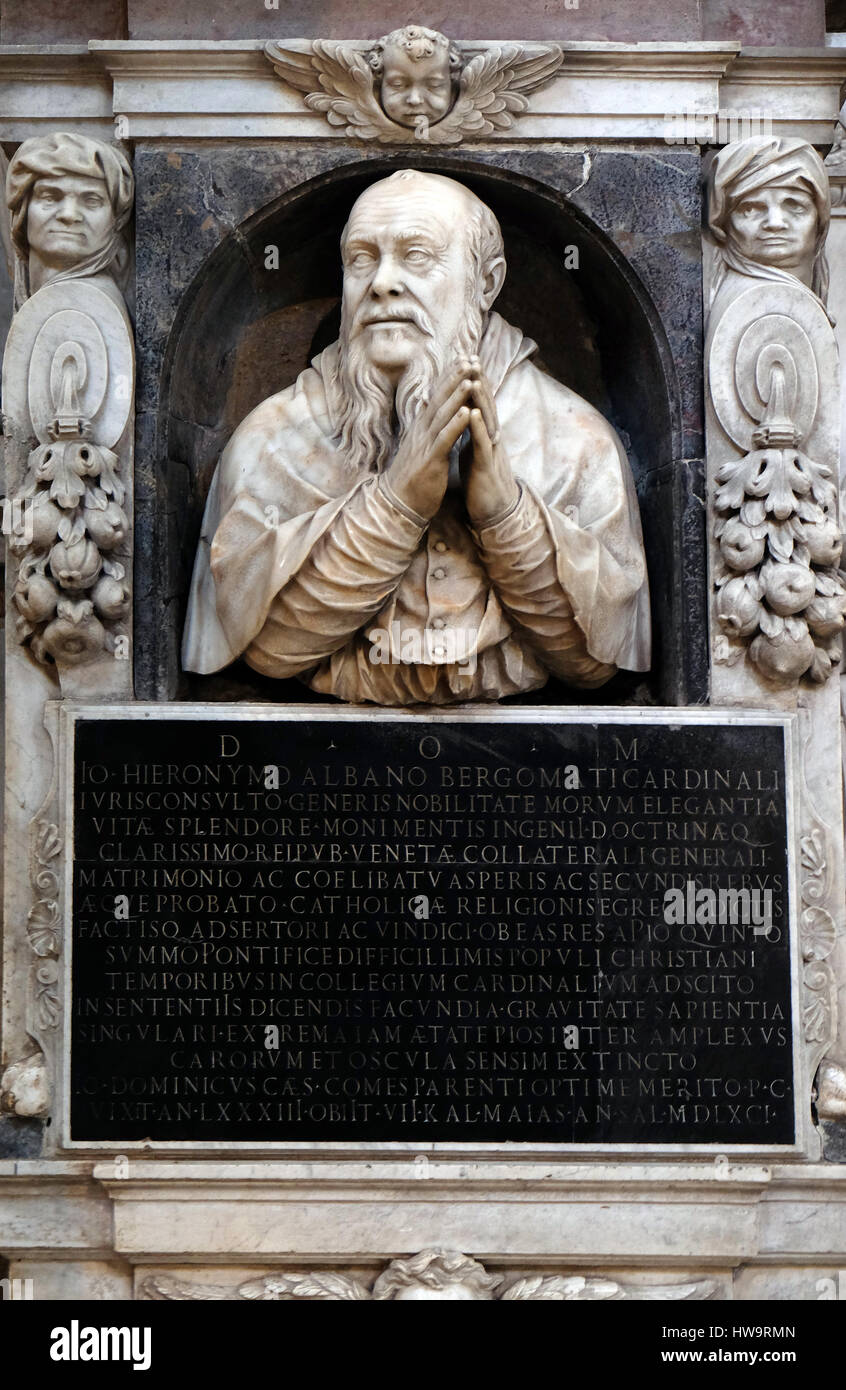 Monument à Gian Girolamo Albani à l'église de Santa Maria del Popolo, Rome, Italie le 02 septembre 2016. Banque D'Images