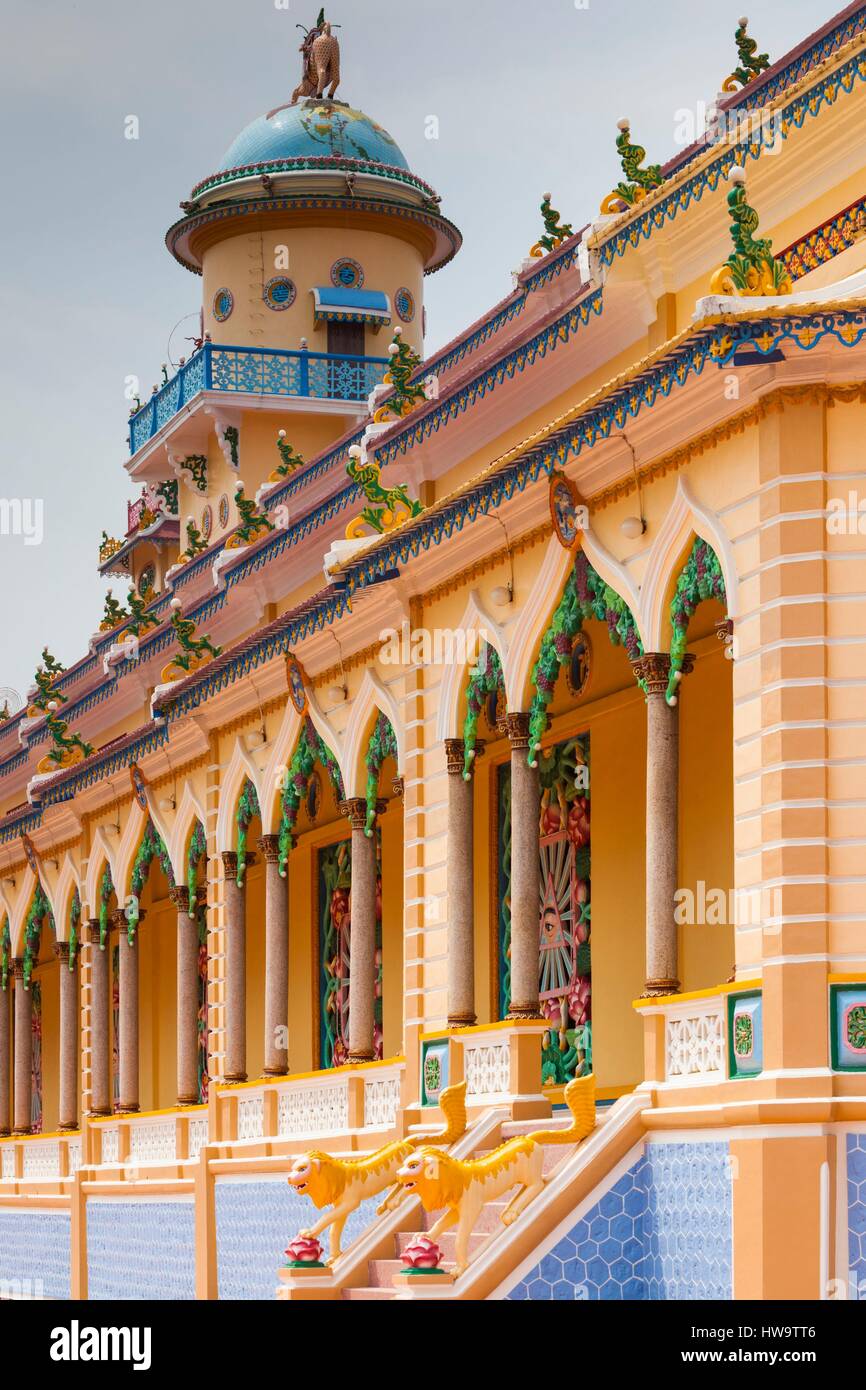 Vietnam, Tay Ninh, Saint-Siège, Cao Dai Great Temple Cao Dai, extérieur Banque D'Images