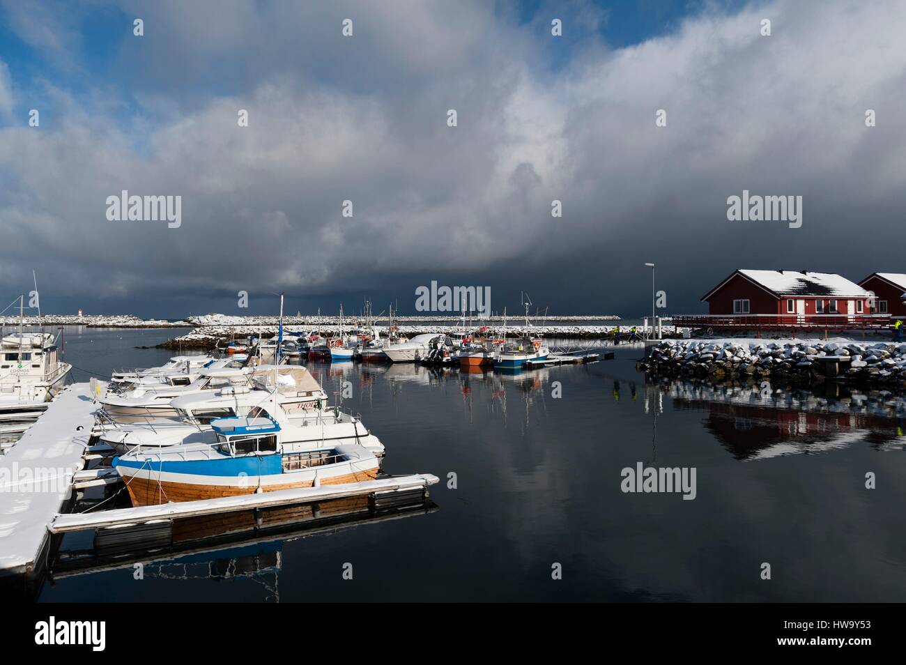La Norvège, les îles Vesteralen, Andenes Banque D'Images