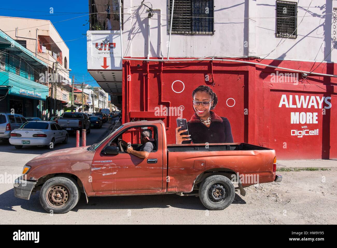 Le district de Belize, BELIZE, Belize City, centre-ville Banque D'Images