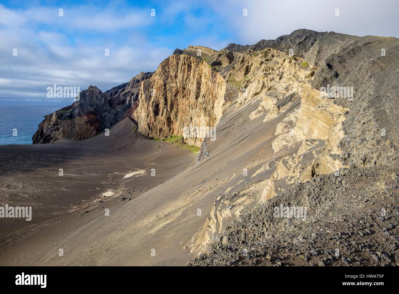 Le Portugal, l'archipel des Açores, île de Faial, le volcan Capelinhos qui a éclaté en 1957 Banque D'Images