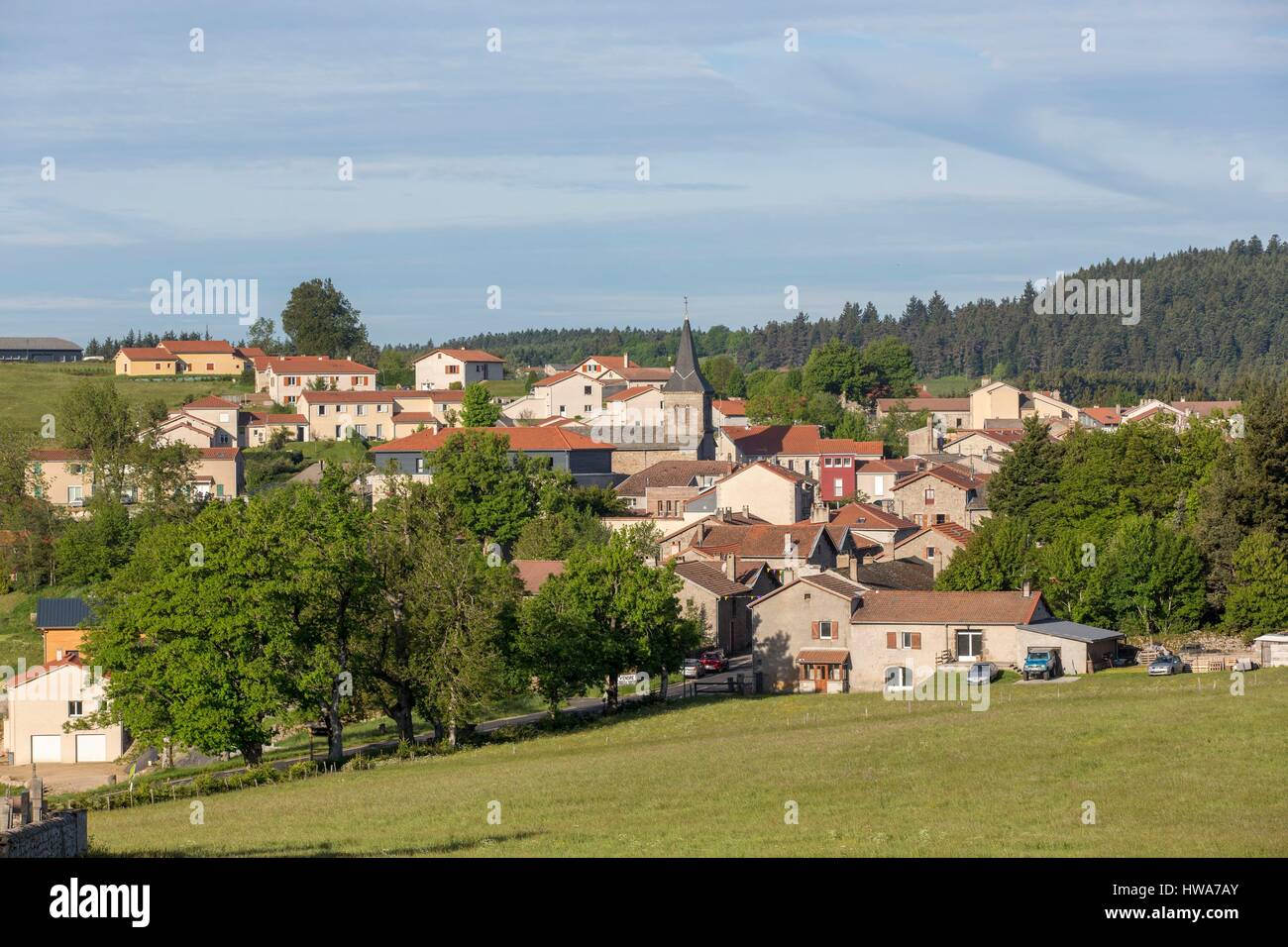 France, Haute Loire, Saint Bonnet Le Froid village Photo Stock - Alamy