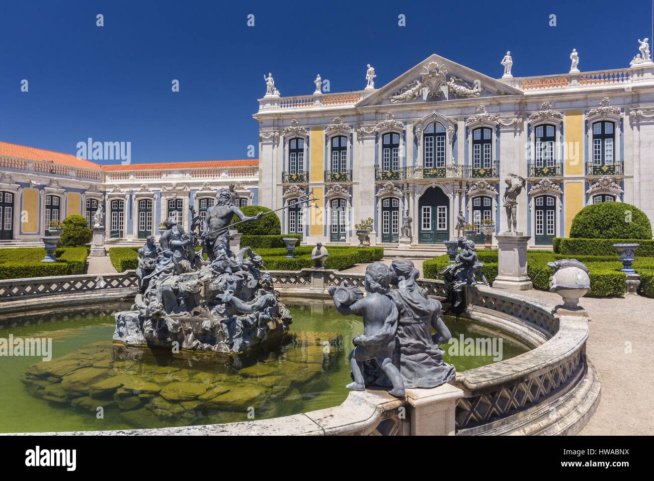 Portugal, région de Lisbonne, Queluz, le palais royal de Queluz (Palacio Real de Queluz) Banque D'Images