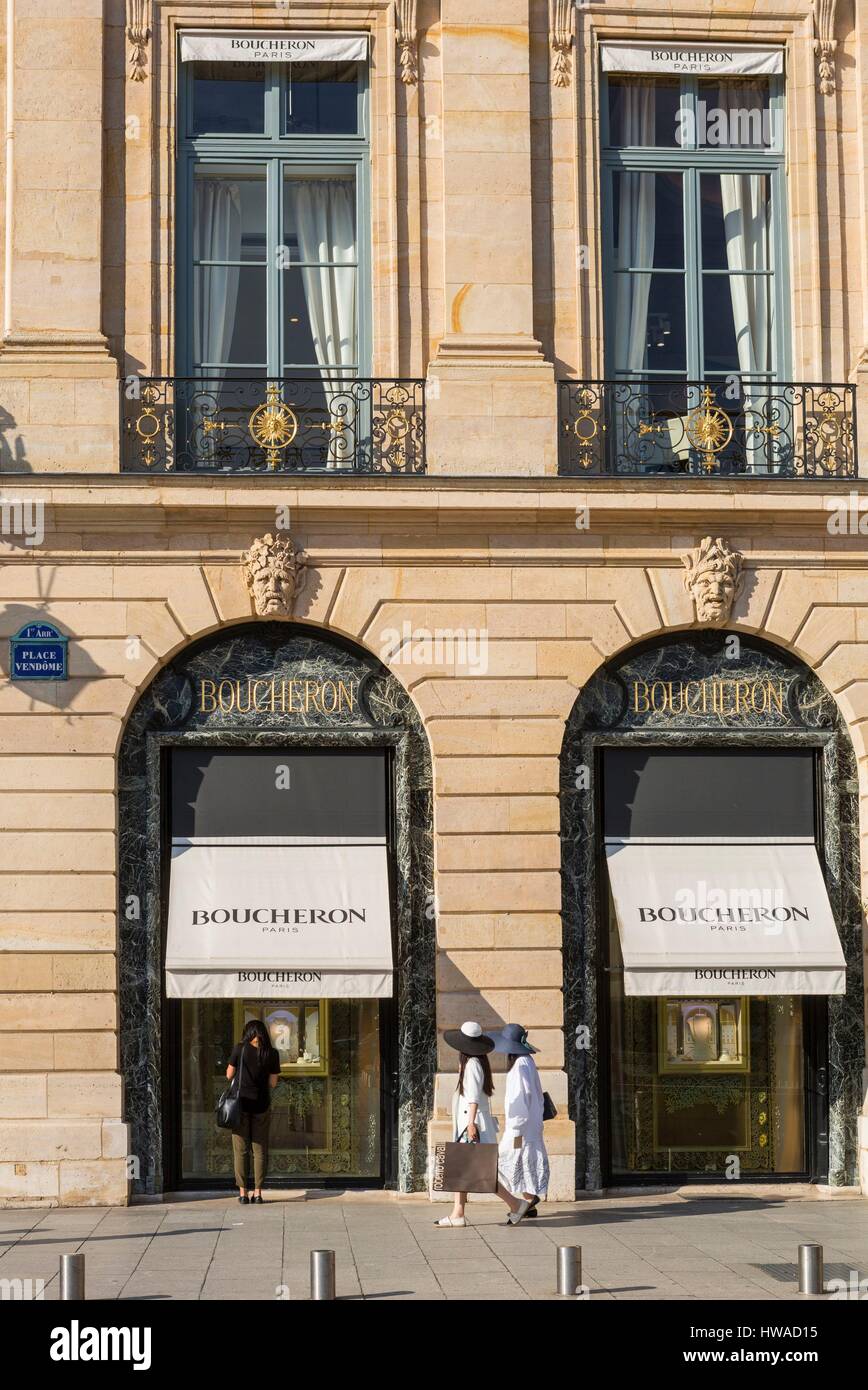 Place Vendôme Paris France or bijoutier Boucheron Photo Stock - Alamy