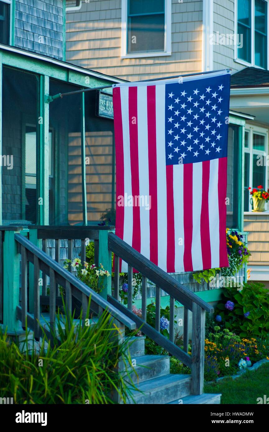 United States, Massachusetts, Rockport, Long Beach, porche Banque D'Images