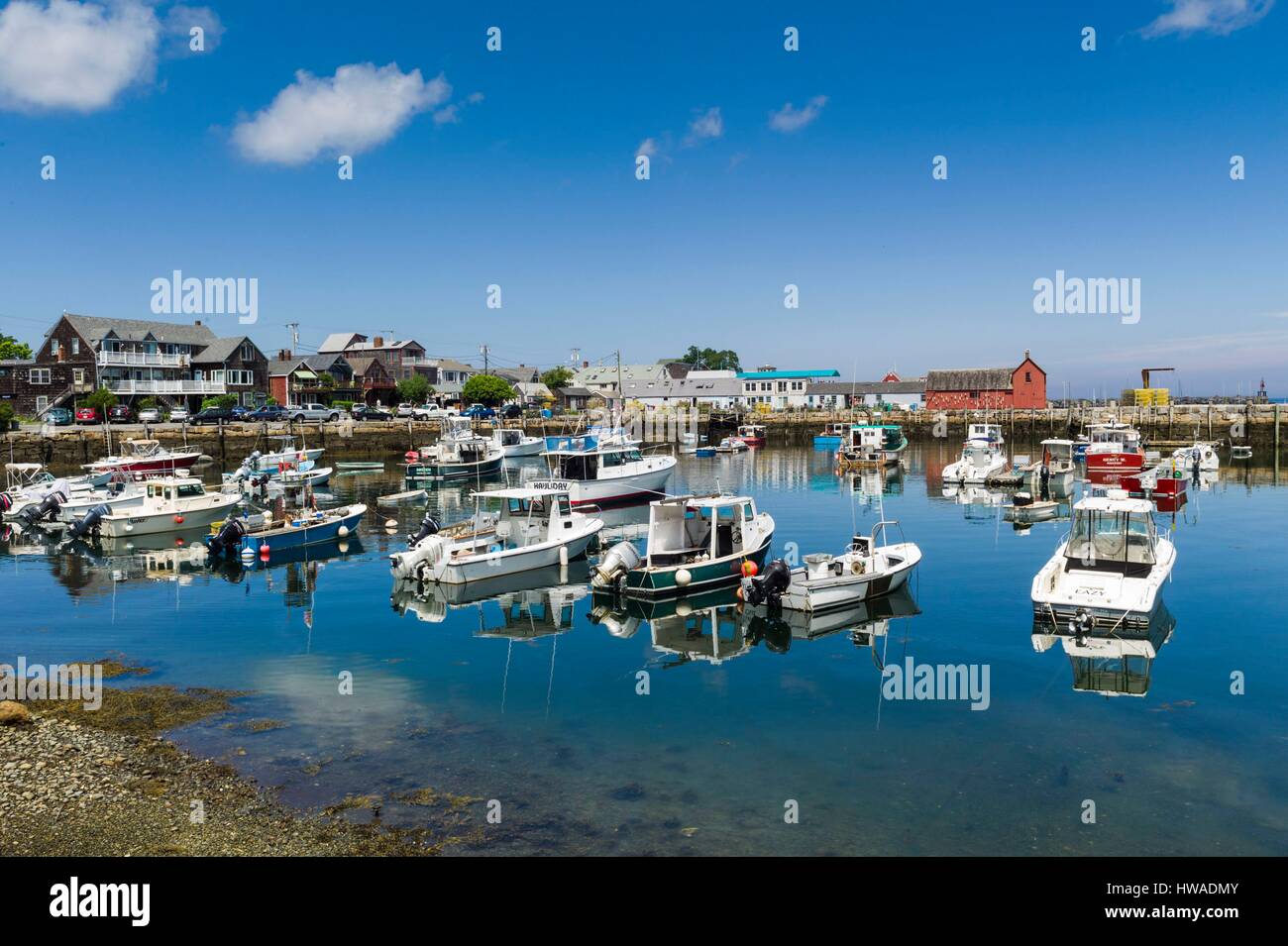 United States, Massachusetts, Cape Ann, Rockport, Rockport Harbor Banque D'Images
