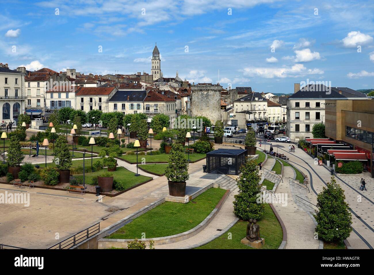 France, dordogne, Périgord blanc, Périgueux, place Francheville et de ...