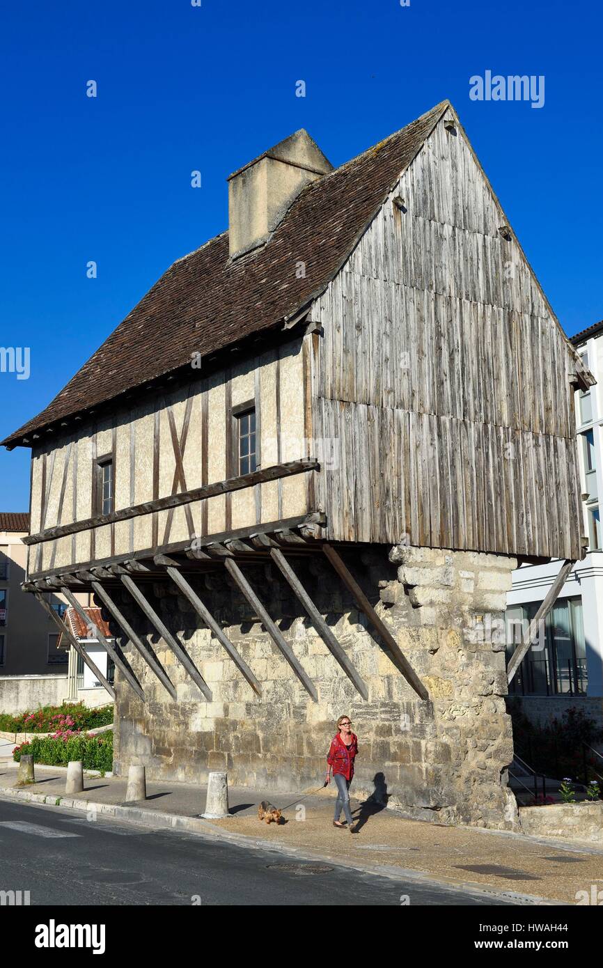 France, dordogne, Périgord blanc, Périgueux, le vieux moulin, maison ...