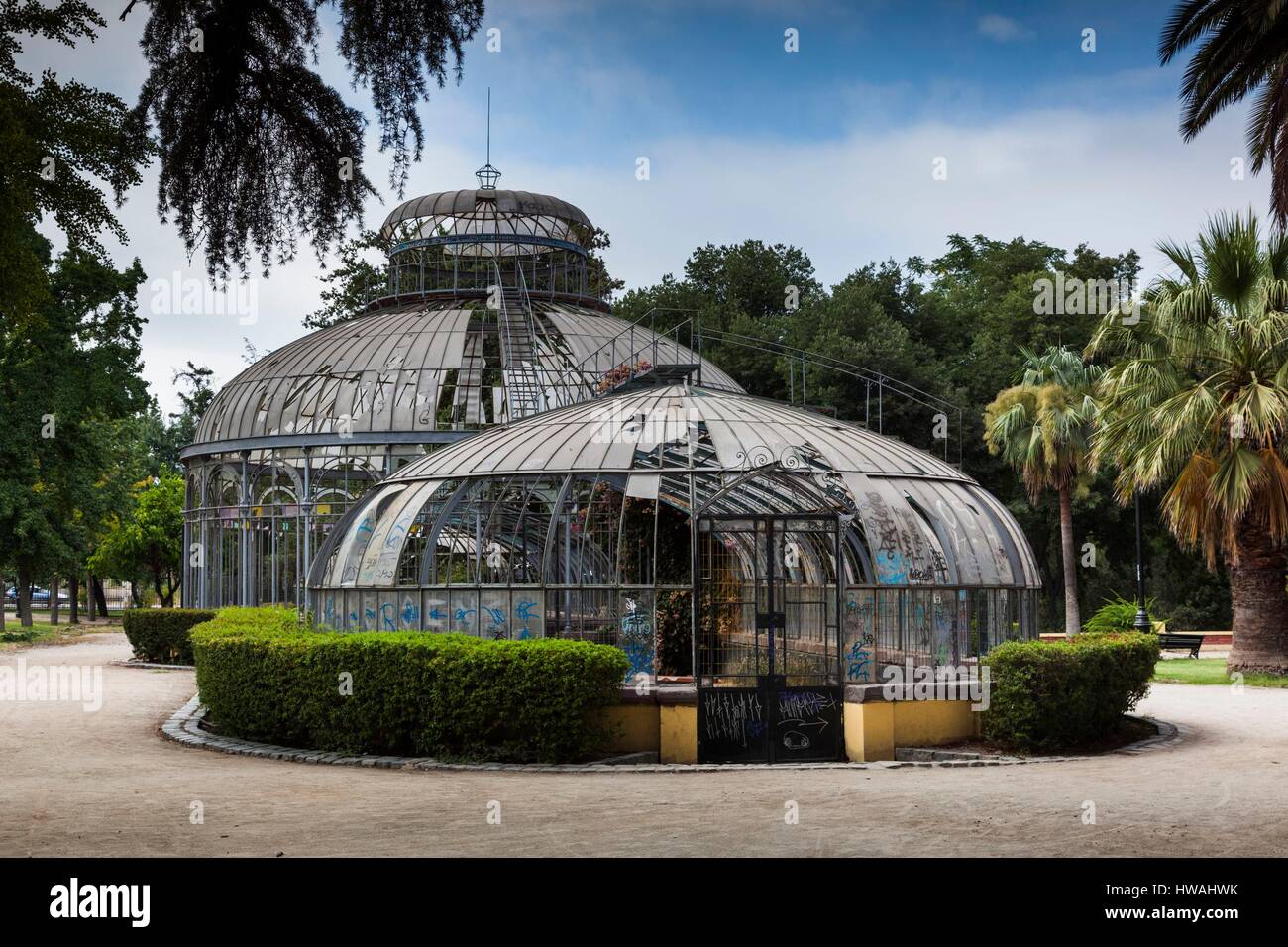 Le Chili, Santiago, Parque Quinta parc normal, à effet antique Banque D'Images