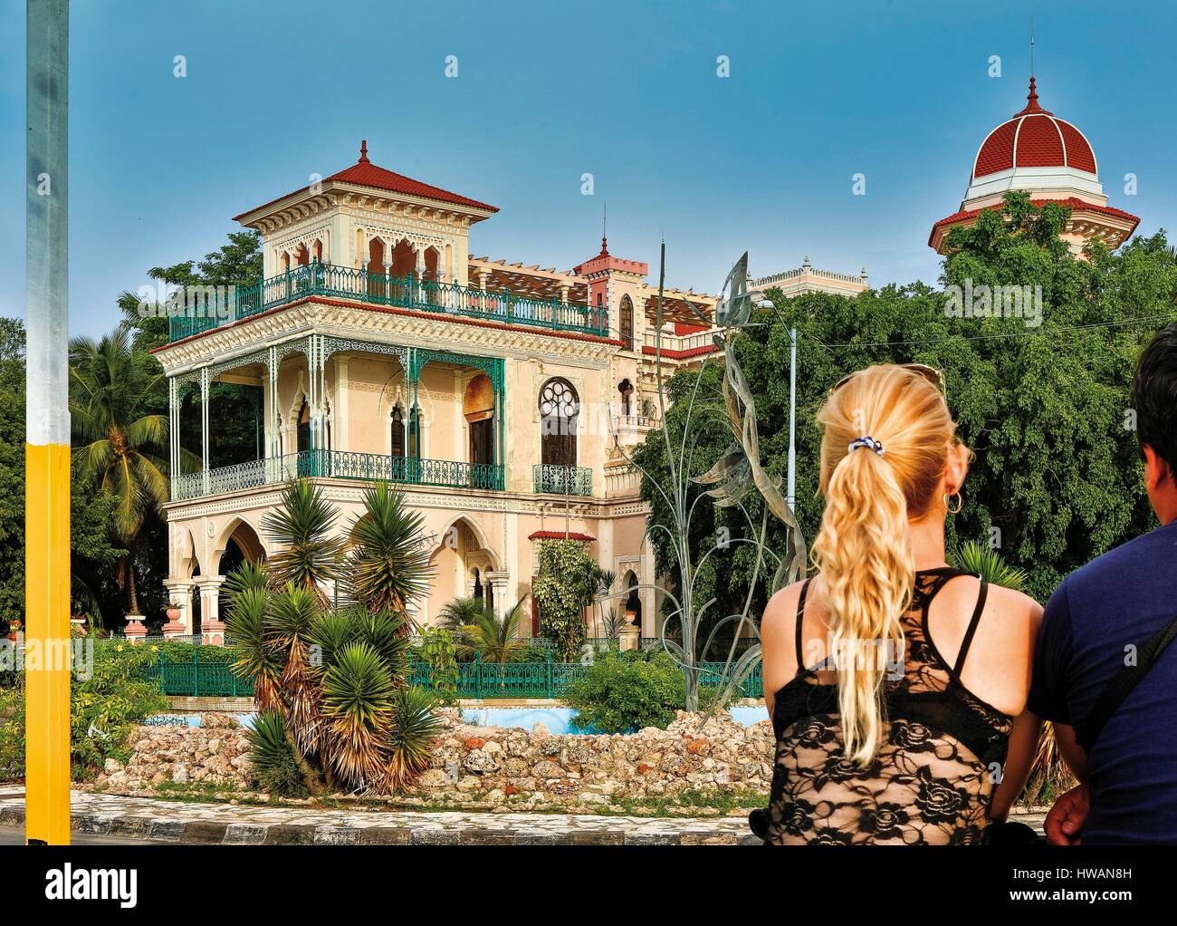 Amérique latine, Caraïbes, Cuba, La Havane, classée au Patrimoine Mondial de l'UNESCO, Punta Gorda, palace de style colonial del Valle Banque D'Images