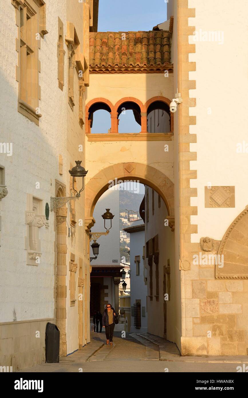 Espagne, Catalogne, province de Barcelone, Garraf comarca, Sitges, Musée Maricel, Palau de Maricel Banque D'Images