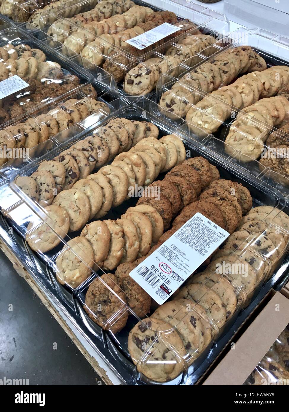 Des biscuits frais chez Costco Banque D'Images