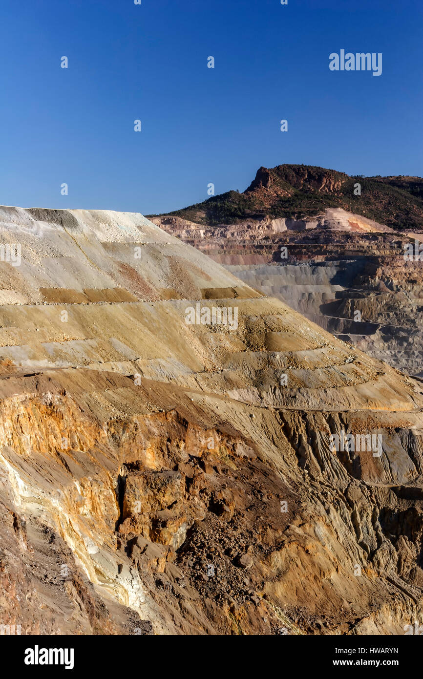 Santa Rita Mine de cuivre à ciel ouvert, près de Silver City, New Mexico, USA Banque D'Images