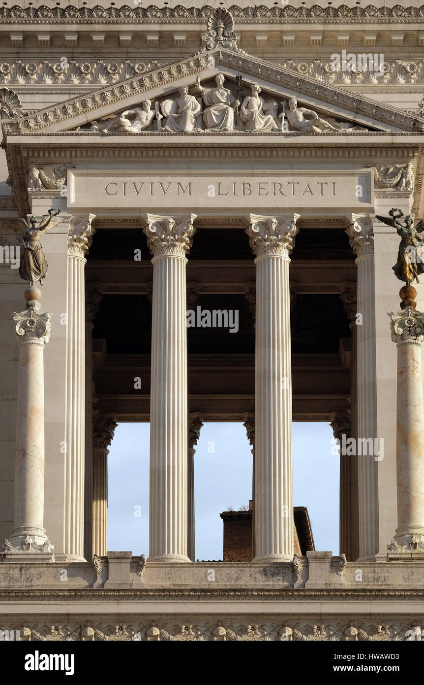 Altare della Patria, la Place de Venise, Rome, Italie le 01 septembre 2016. Banque D'Images