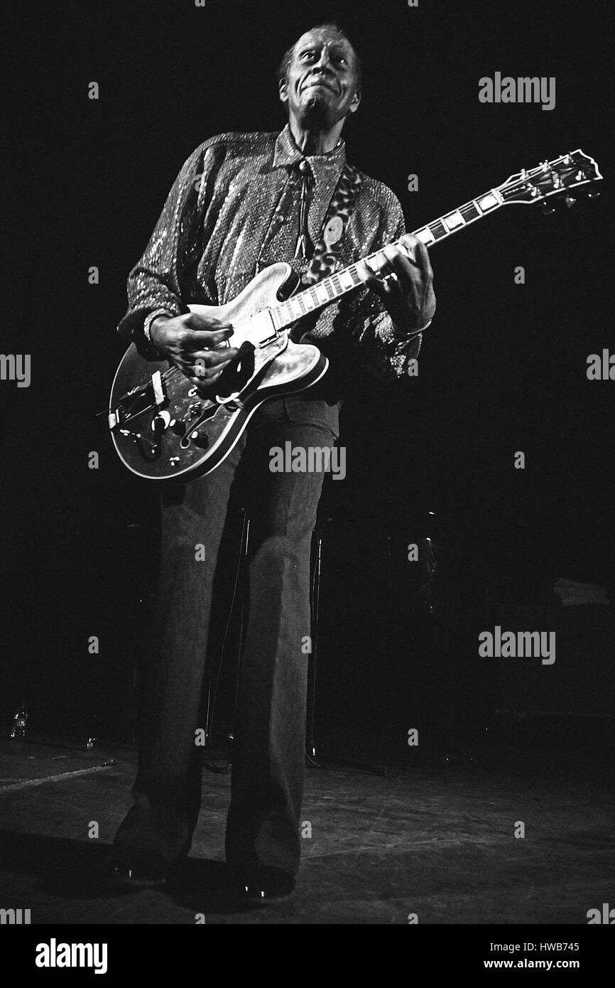 Madrid, Madrid, Espagne. Apr 9, 2005. Chuck Berry en concert au Festival de musique noire dans la La Riviera en Madrid. Le grand-père de Rockn 'Rouleau tel que défini par John Lennon. Crédit : Jack Abuin/ZUMA/Alamy Fil Live News Banque D'Images