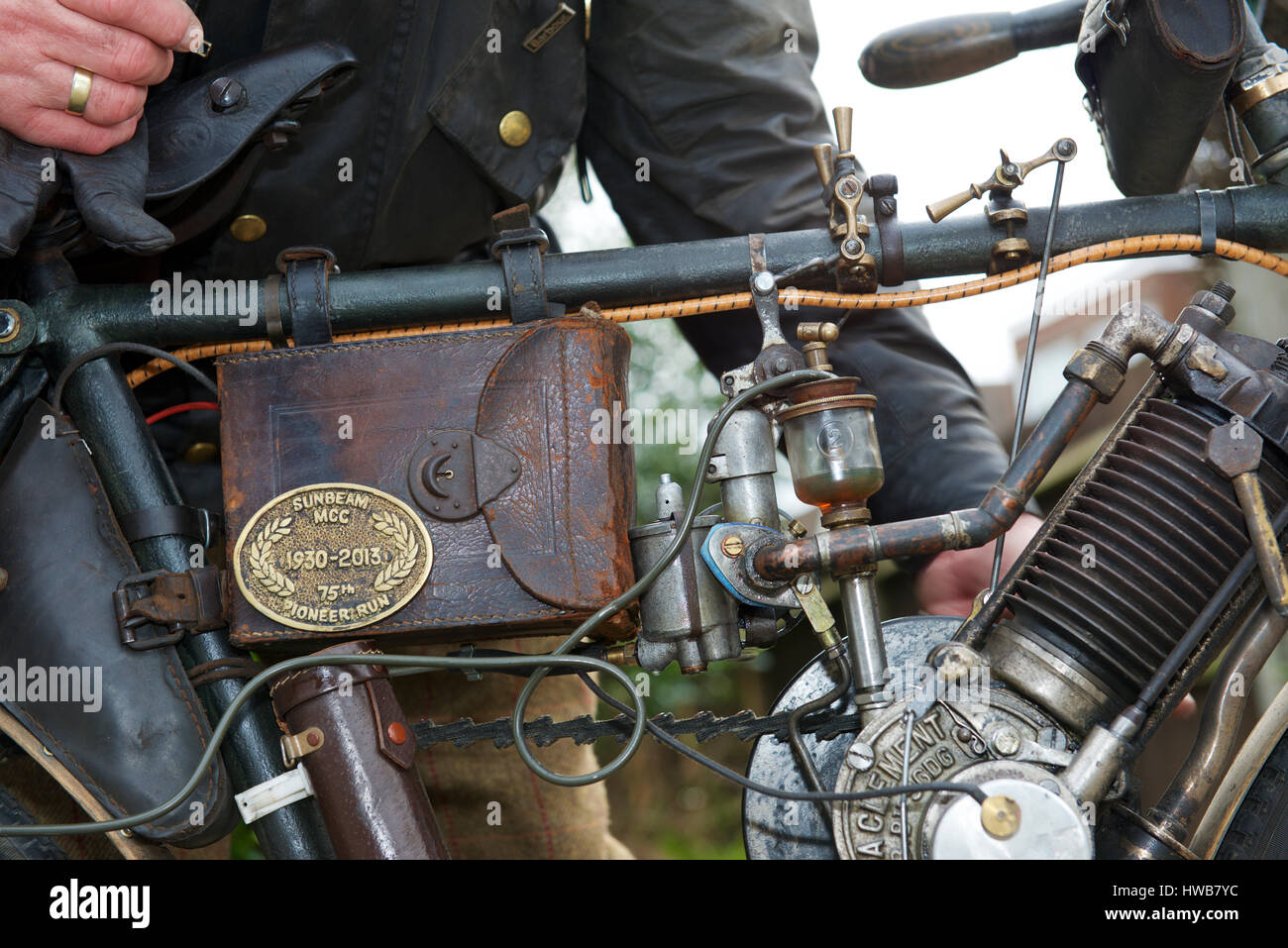 Reigate, Surrey, UK. 19 mars 2017. La 78e cycle moteur Sunbeam Pioneer Club Run a lieu à Reigate dans le Surrey. Photos by ©Lindsay Le gendarme / Alamy Live News Banque D'Images