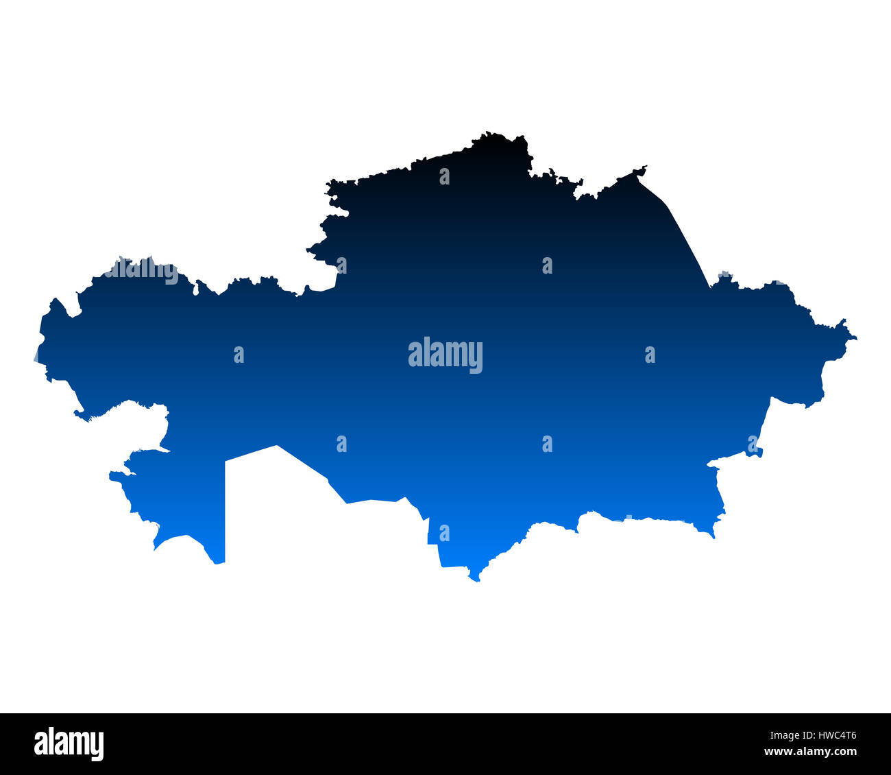 La carte du Kazakhstan Banque D'Images
