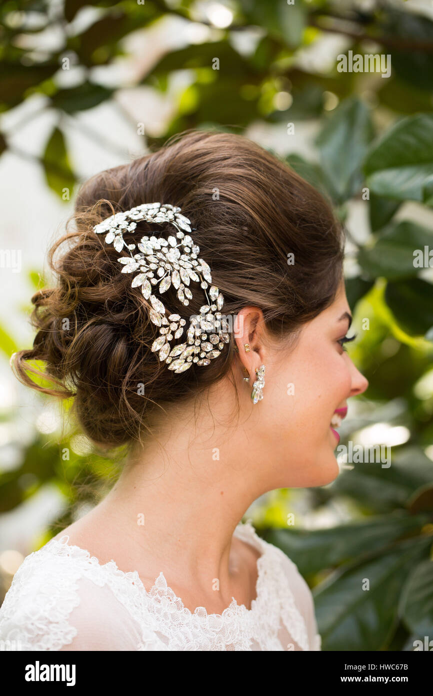 Le jour du mariage mariée Banque D'Images
