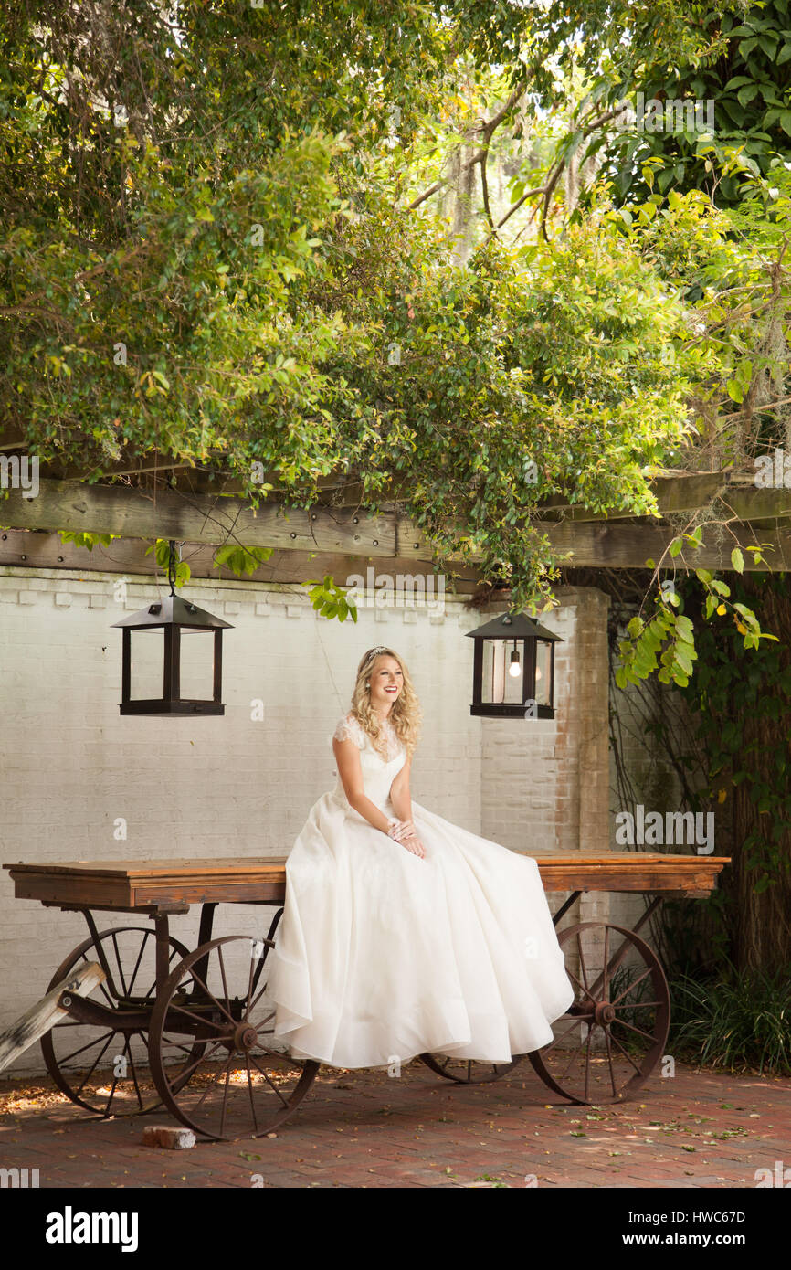 Le jour du mariage mariée Banque D'Images