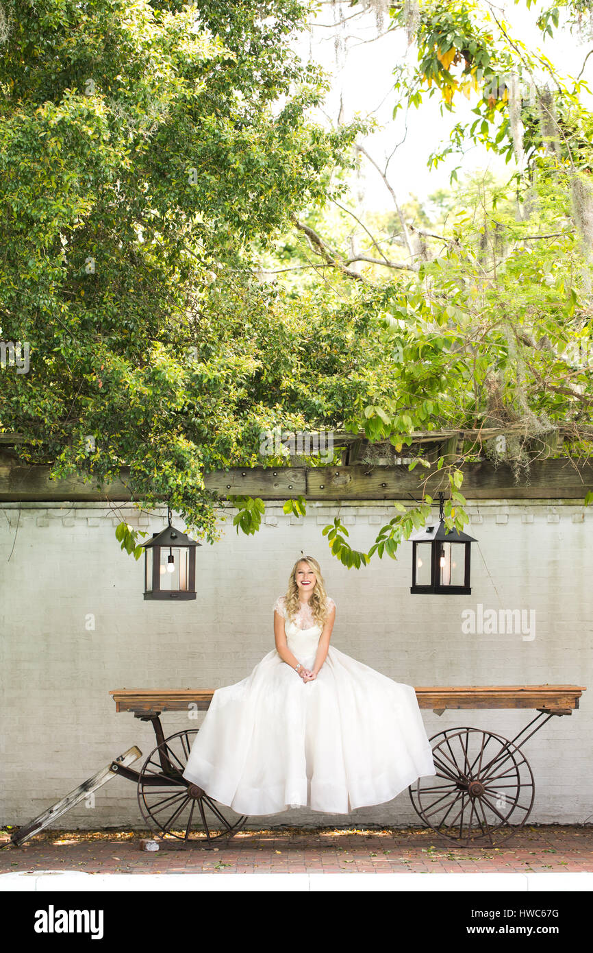 Le jour du mariage mariée Banque D'Images