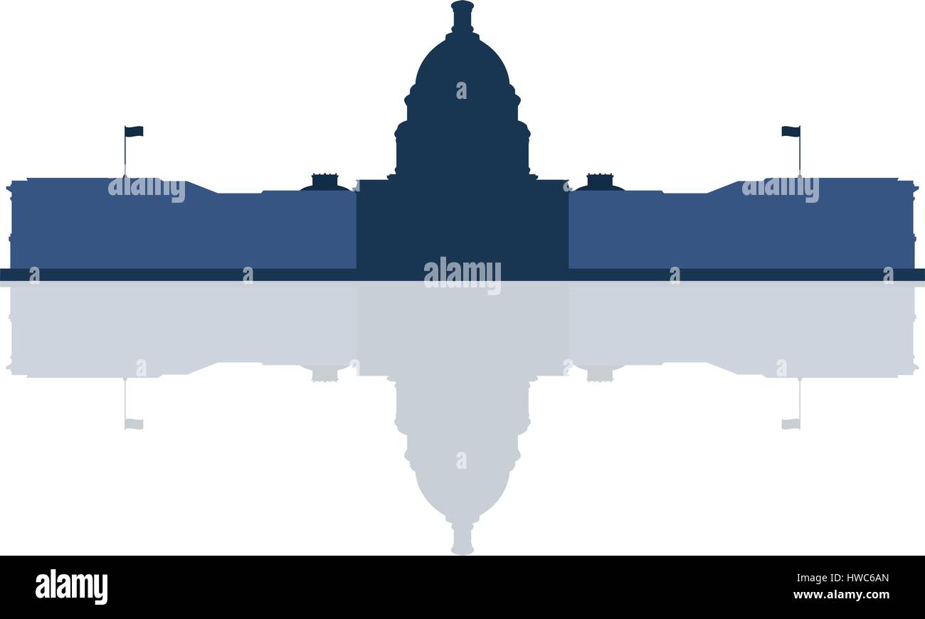 Icône Capitol illustré sur fond blanc dans le Vector Illustration de Vecteur