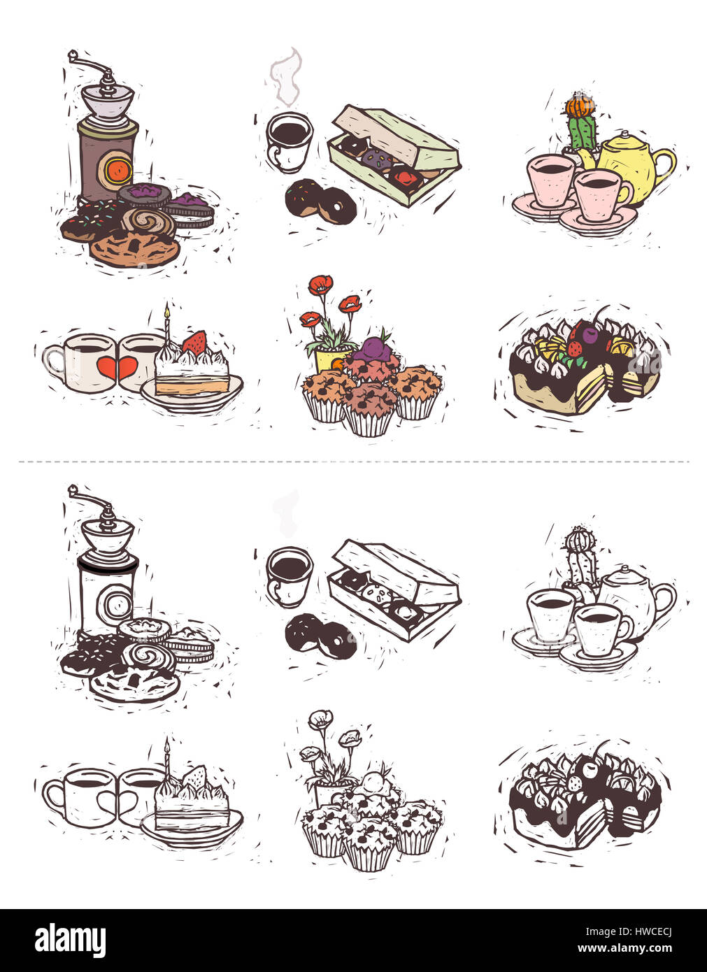 Bizarre,arrangement,fort,bougie,gâteaux,collection,image,couleur,concepts créativité,l'inscription,donut,affichage,flower,Nourriture et boisson,frais,Vue de face, forme de coeur,humour,chaleur,idées,illustration et peinture,illustration technique,dans un Banque D'Images