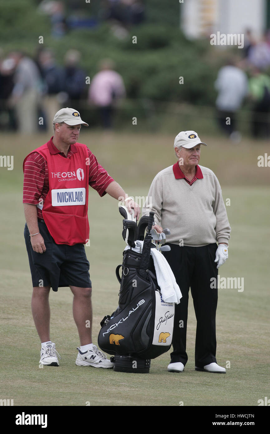 JACK NICKLAUS AVEC FILS USA ST. ANDREWS EN ÉCOSSE 14 Juillet 2005 Banque D'Images