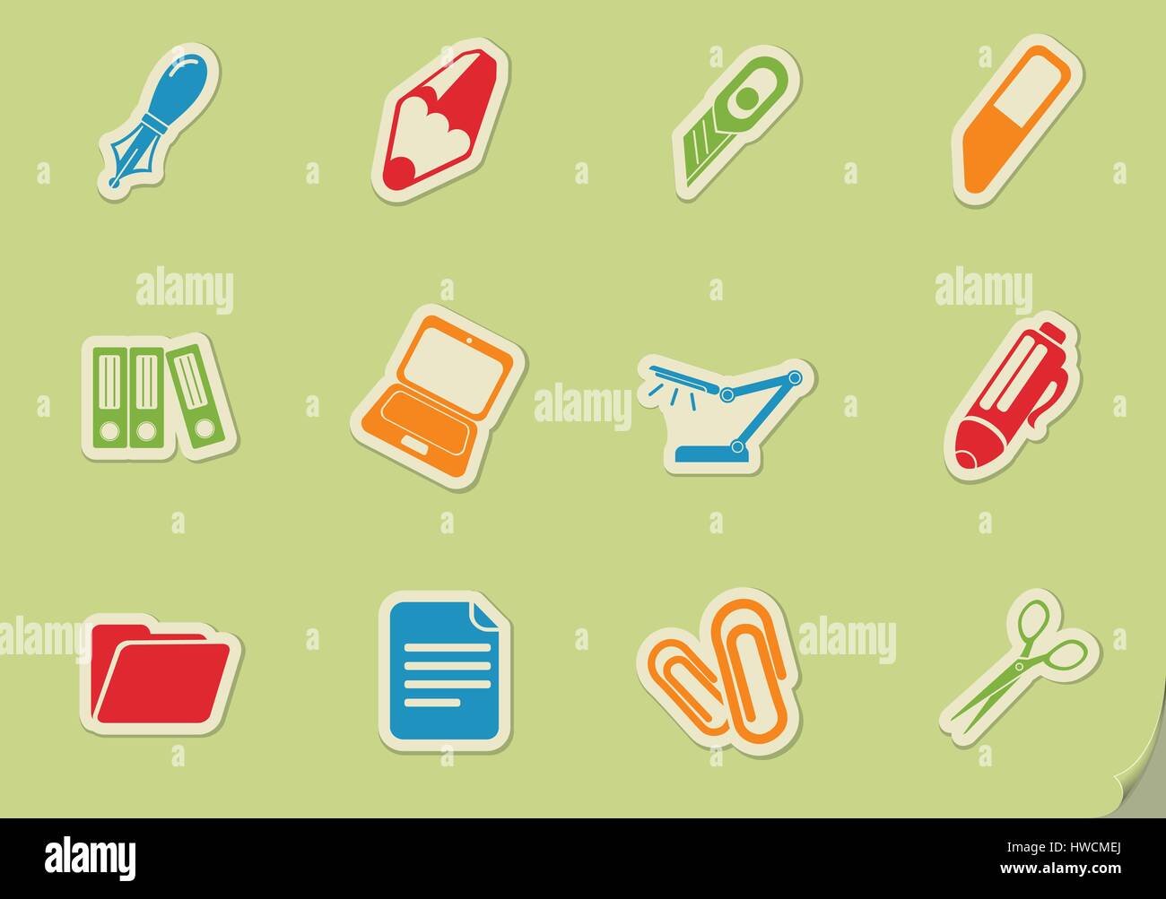 Tout simplement office de symbole des icônes et l'interface utilisateur web Illustration de Vecteur