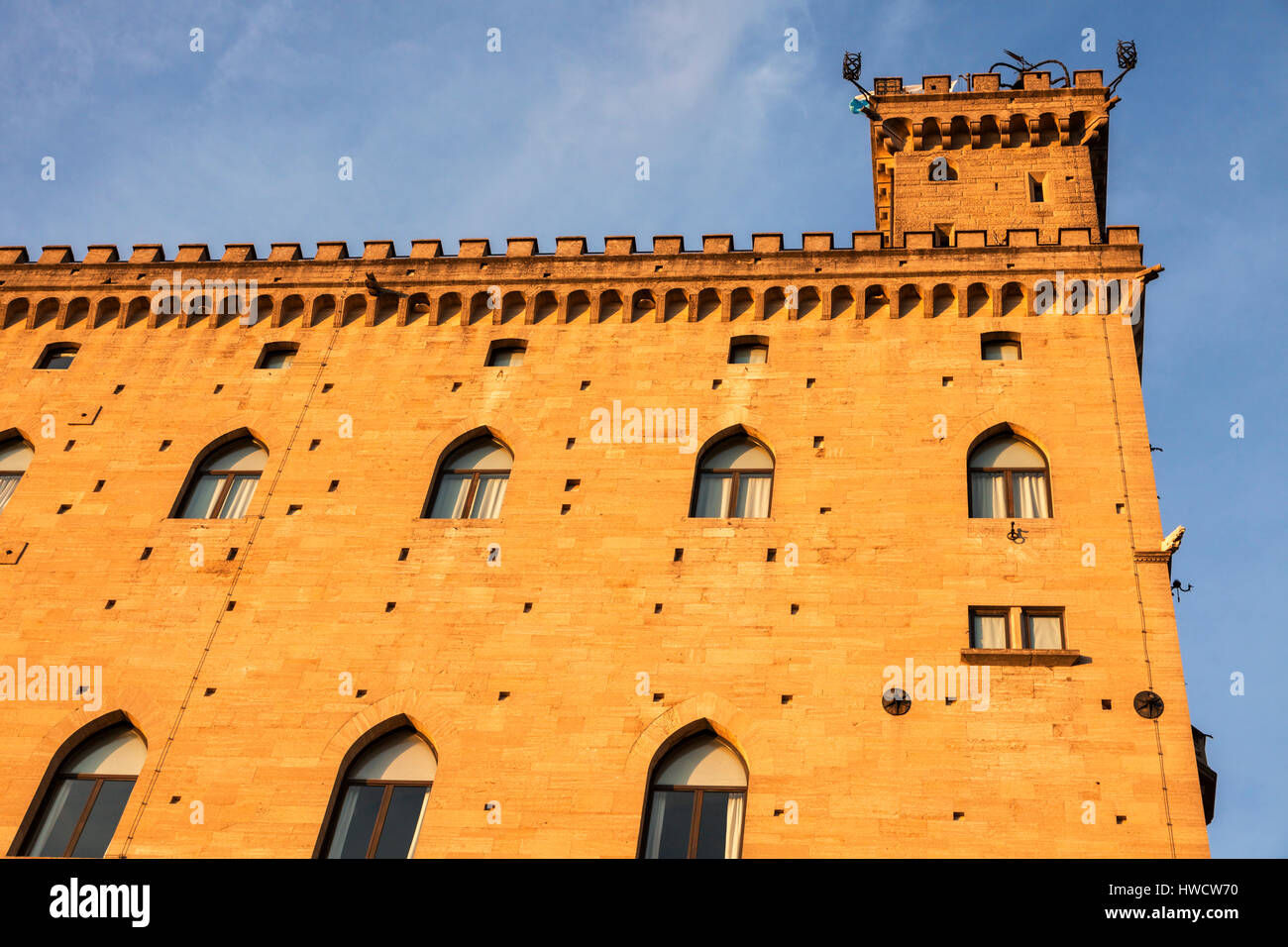 Ville de Saint-marin town hall - Palazzo Pubblico. San Marino. Banque D'Images