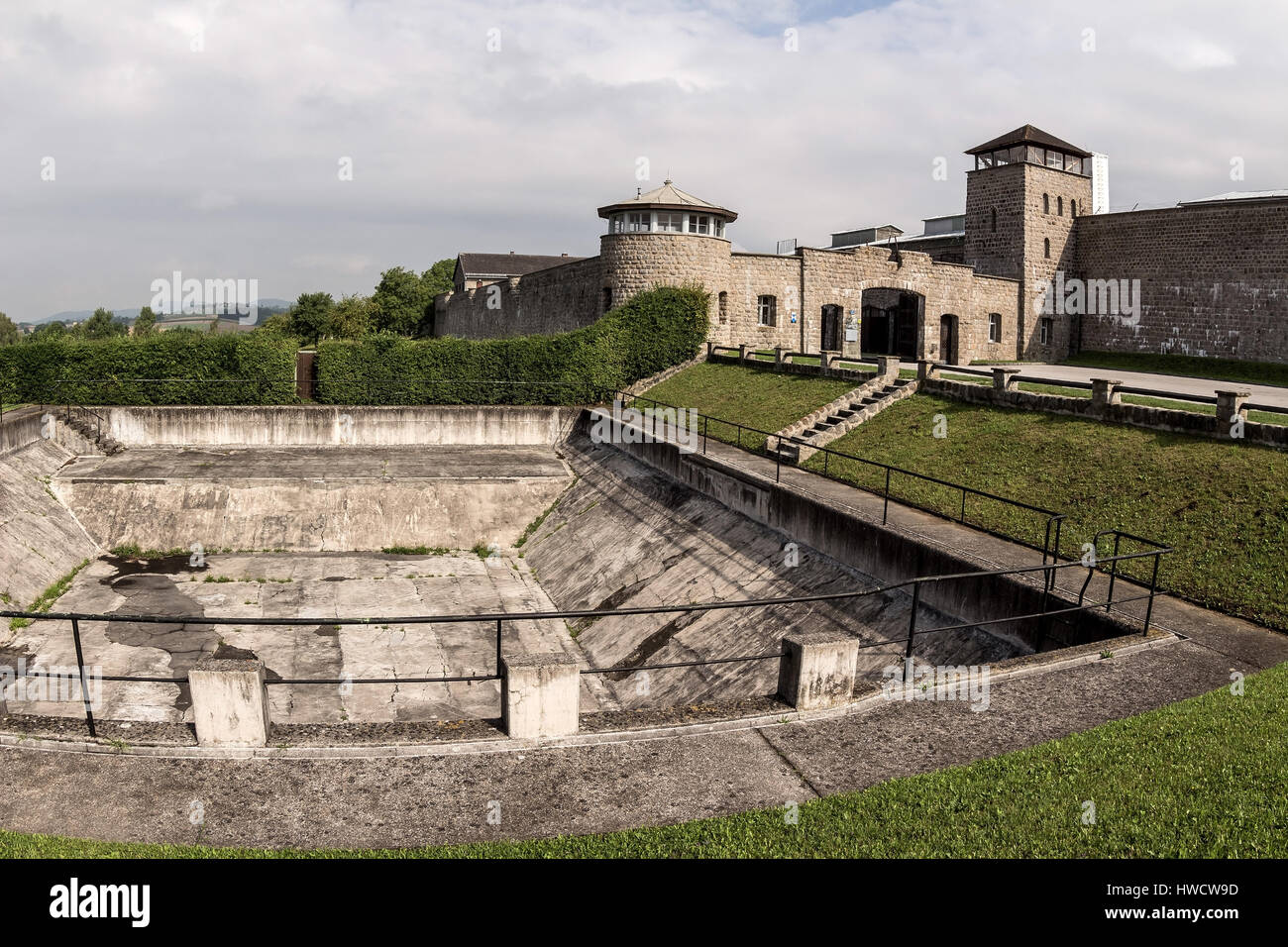 Le camp de concentration Mauthausen en Autriche. Camp de concentration de  l'étape III de 1938 à 1945, Das Konzentrationslager Mauthausen en Autriche  Photo Stock - Alamy